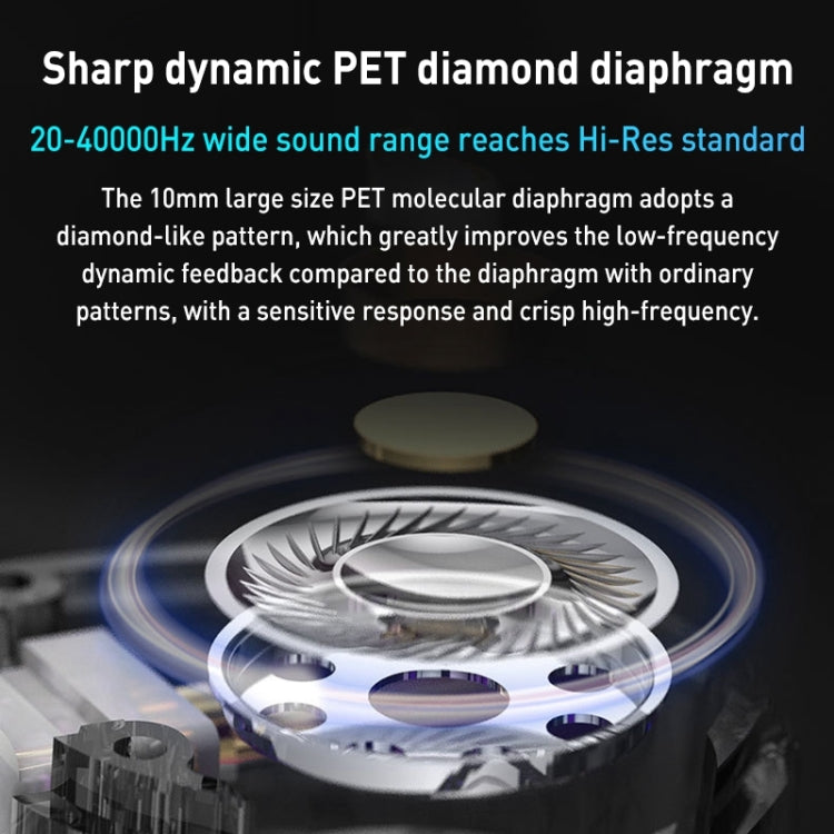 KZ-EDC 1.2m High-Value Subwoofer Wired HIFI In-Ear Headphones, Style:With Microphone