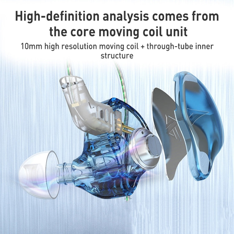 KZ-EDC 1.2m High-Value Subwoofer Wired HIFI In-Ear Headphones, Style:With Microphone