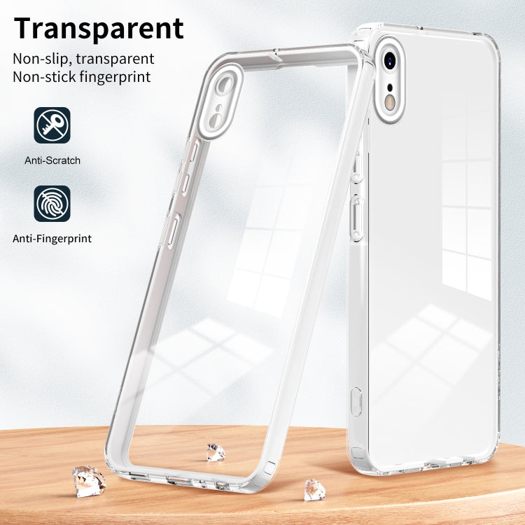 For iPhone XR 3 in 1 Clear TPU Color PC Frame Phone Case