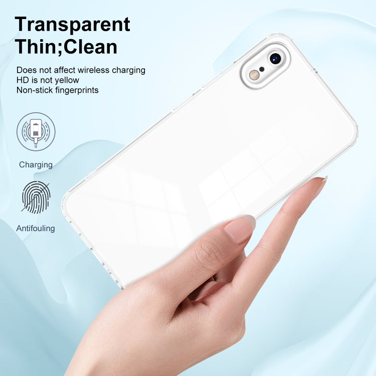 For iPhone XR 3 in 1 Clear TPU Color PC Frame Phone Case