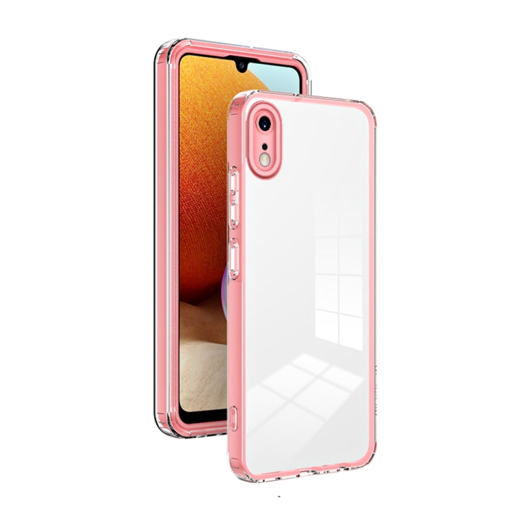 For iPhone XR 3 in 1 Clear TPU Color PC Frame Phone Case