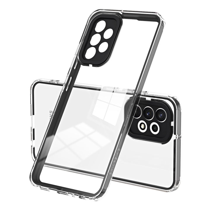 For Samsung Galaxy A52 5G / 4G 3 in 1 Clear TPU Color PC Frame Phone Case