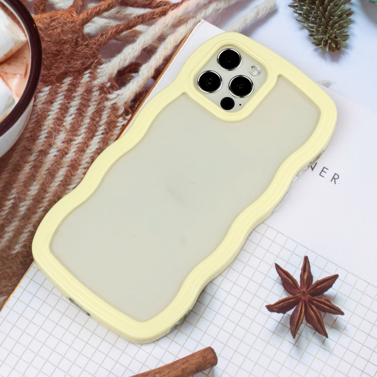 For iPhone 12 Pro Max Candy Color Wave TPU Clear PC Phone Case