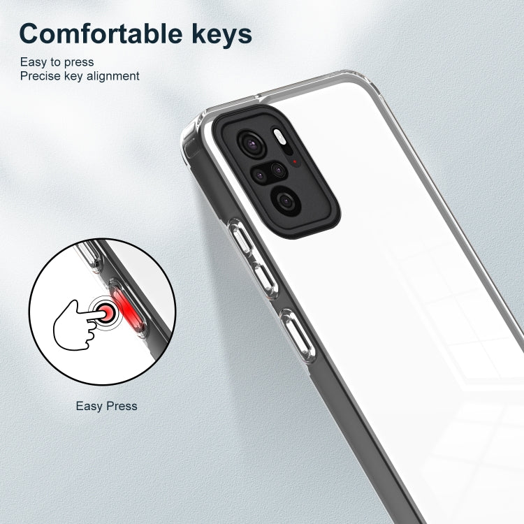 For Xiaomi Redmi Note 10 4G 3 in 1 Clear TPU Color PC Frame Phone Case