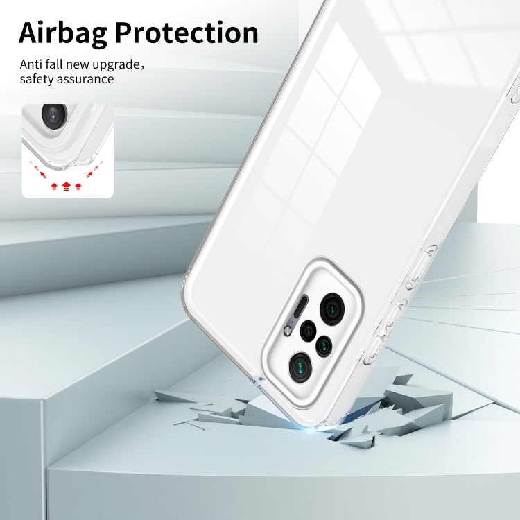 For Xiaomi Redmi Note 10 Pro Max 4G 3 in 1 Clear TPU Color PC Frame Phone Case