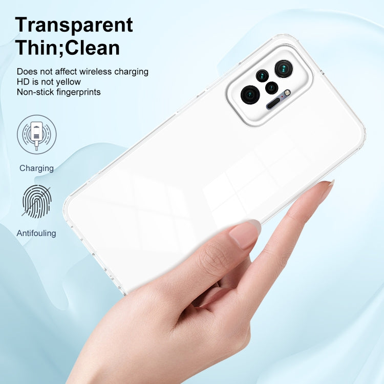 For Xiaomi Redmi Note 10 Pro Max 4G 3 in 1 Clear TPU Color PC Frame Phone Case