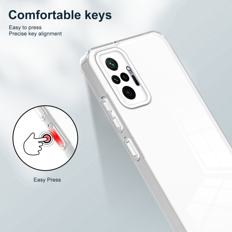 For Xiaomi Redmi Note 10 Pro Max 4G 3 in 1 Clear TPU Color PC Frame Phone Case