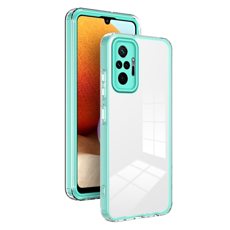 For Xiaomi Redmi Note 10 Pro Max 4G 3 in 1 Clear TPU Color PC Frame Phone Case