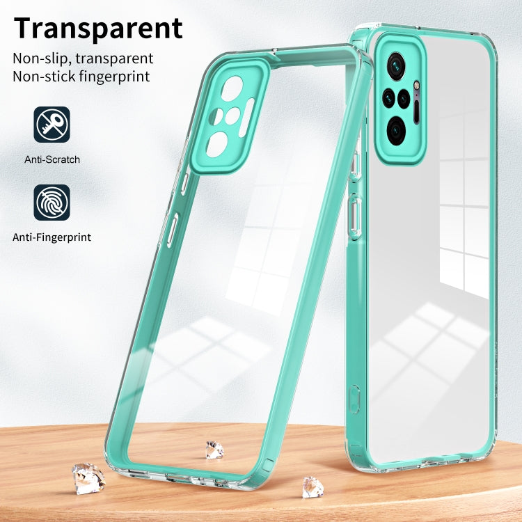 For Xiaomi Redmi Note 10 Pro Max 4G 3 in 1 Clear TPU Color PC Frame Phone Case