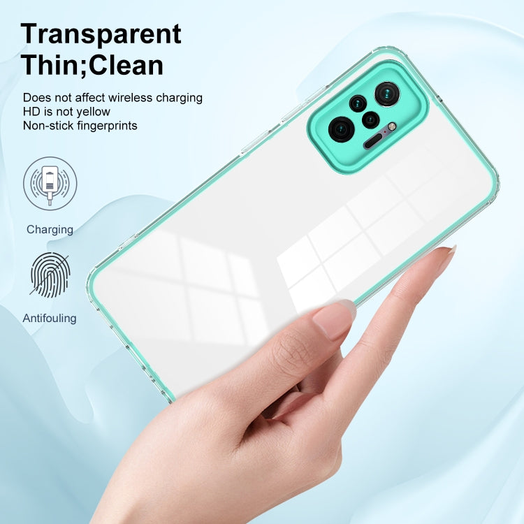 For Xiaomi Redmi Note 10 Pro Max 4G 3 in 1 Clear TPU Color PC Frame Phone Case