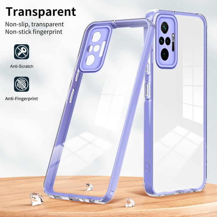 For Xiaomi Redmi Note 10 Pro Max 4G 3 in 1 Clear TPU Color PC Frame Phone Case