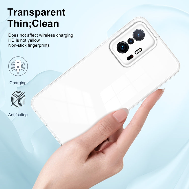 For Xiaomi 11T 3 in 1 Clear TPU Color PC Frame Phone Case