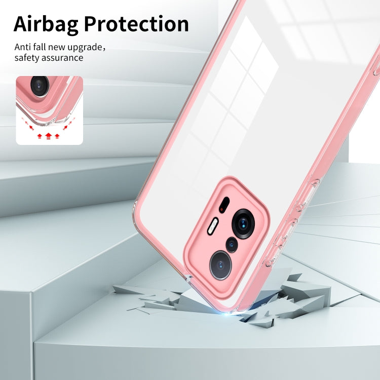 For Xiaomi 11T Pro 3 in 1 Clear TPU Color PC Frame Phone Case