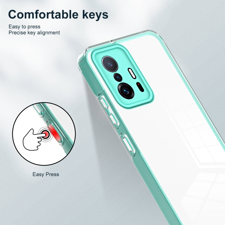 For Xiaomi 11T Pro 3 in 1 Clear TPU Color PC Frame Phone Case