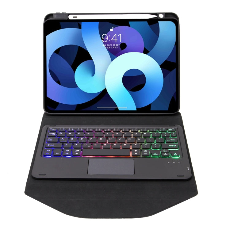 Z102B-AS Pen Slot Touchpad Backlight Bluetooth Keyboard Leather Tablet Case For iPad 10.2 2021/2020/2019