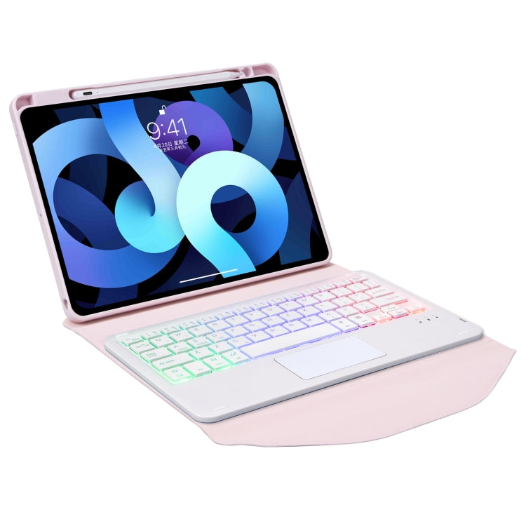 Z102B-AS Pen Slot Touchpad Backlight Bluetooth Keyboard Leather Tablet Case For iPad 10.2 2021/2020/2019