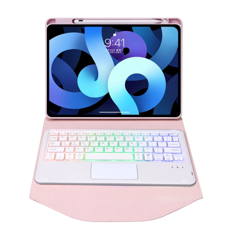 Z102B-AS Pen Slot Touchpad Backlight Bluetooth Keyboard Leather Tablet Case For iPad 10.2 2021/2020/2019