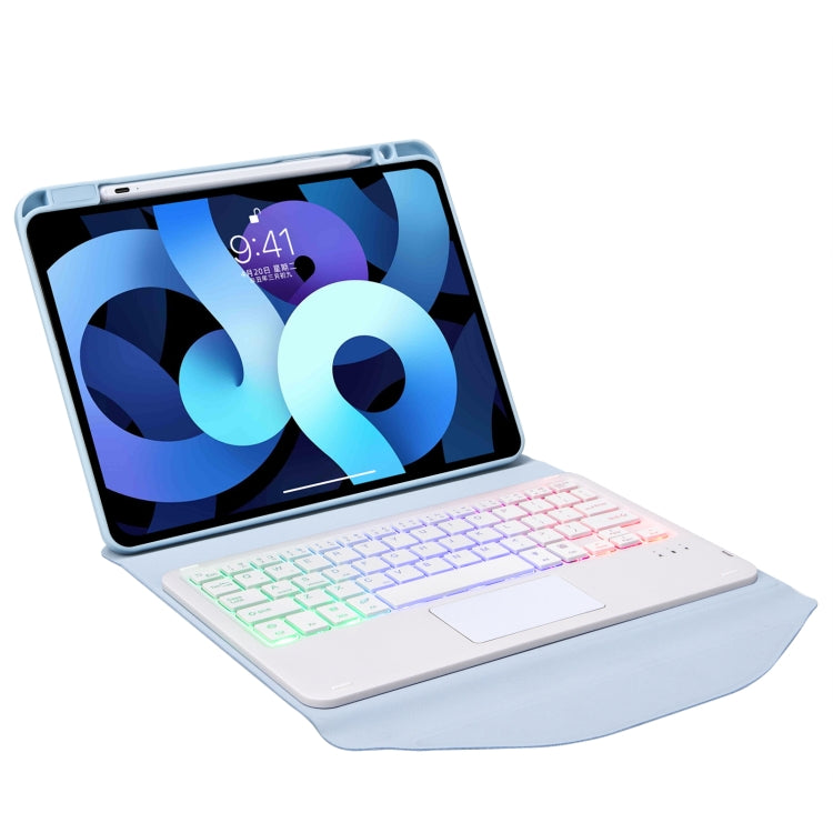 Z102B-AS Pen Slot Touchpad Backlight Bluetooth Keyboard Leather Tablet Case For iPad 10.2 2021/2020/2019