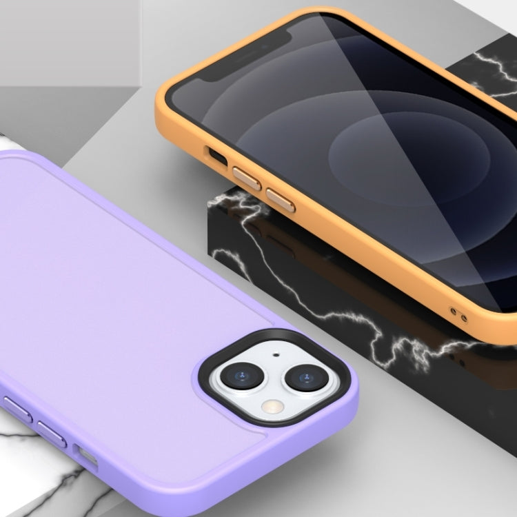 For iPhone 14 Translucent Frosted Shockproof Phone Case