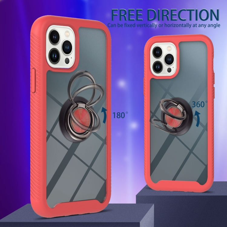 Starry Sky Solid Color Series PC + TPU Case with Ring Holder & Magnetic Function For iPhone 14 Pro Max