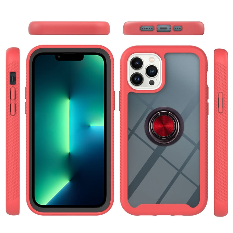 Starry Sky Solid Color Series PC + TPU Case with Ring Holder & Magnetic Function For iPhone 14 Pro