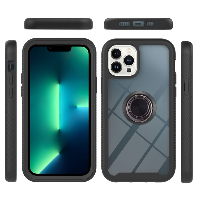 Starry Sky Solid Color Series PC + TPU Case with Ring Holder & Magnetic Function For iPhone 14 Pro