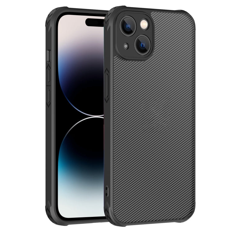 For iPhone 14 Pro Carbon Fiber PC + TPU Case