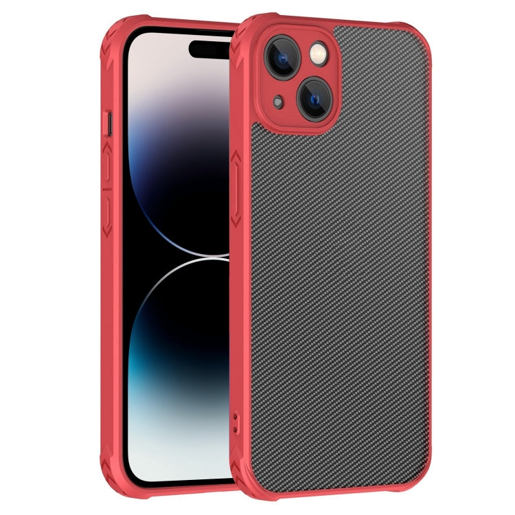 For iPhone 14 Pro Carbon Fiber PC + TPU Case
