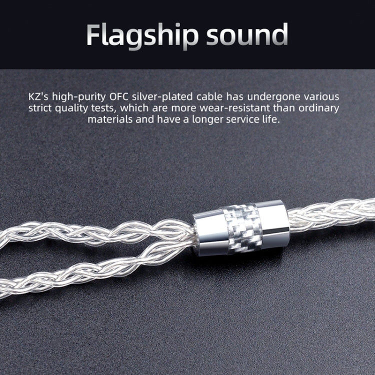 KZ OFC 0.75mm Standard Pin High-Purity Silver-Plated 152 Pin Headphone Upgrade Cable,Length: 1.2m For ZS10PRO(Section C)