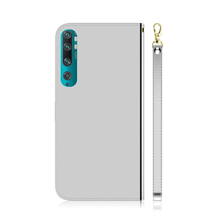For Xiaomi Mi Note 10 Lmitated Mirror Surface Horizontal Flip Leather Case with Holder & Card Slots & Wallet & Lanyard