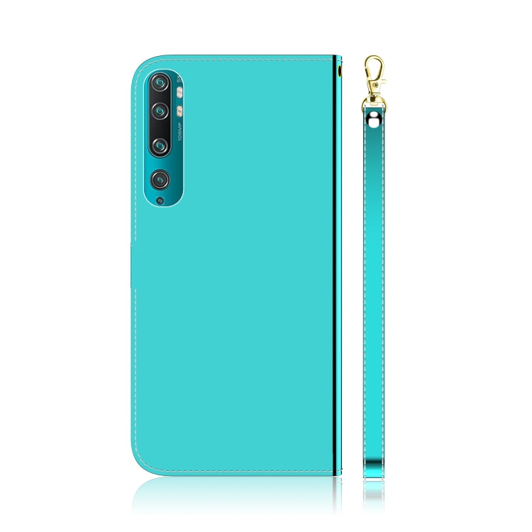 For Xiaomi Mi Note 10 Lmitated Mirror Surface Horizontal Flip Leather Case with Holder & Card Slots & Wallet & Lanyard