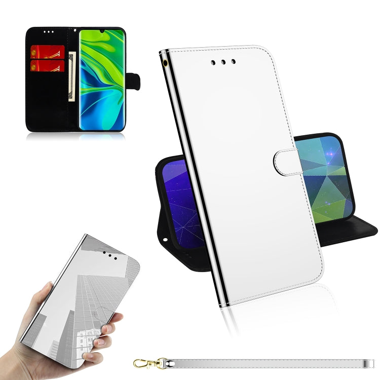 For Xiaomi Mi Note10 Pro Lmitated Mirror Surface Horizontal Flip Leather Case with Holder & Card Slots & Wallet & Lanyard