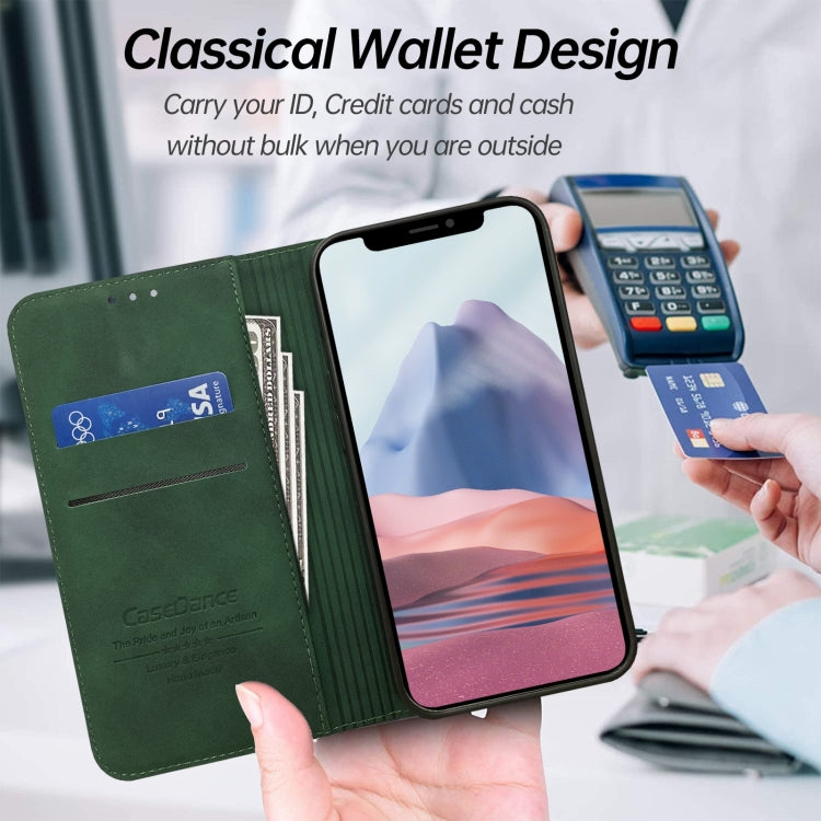 For iPhone 14 Plus Splicing Skin Feel Magnetic Leather Phone Case