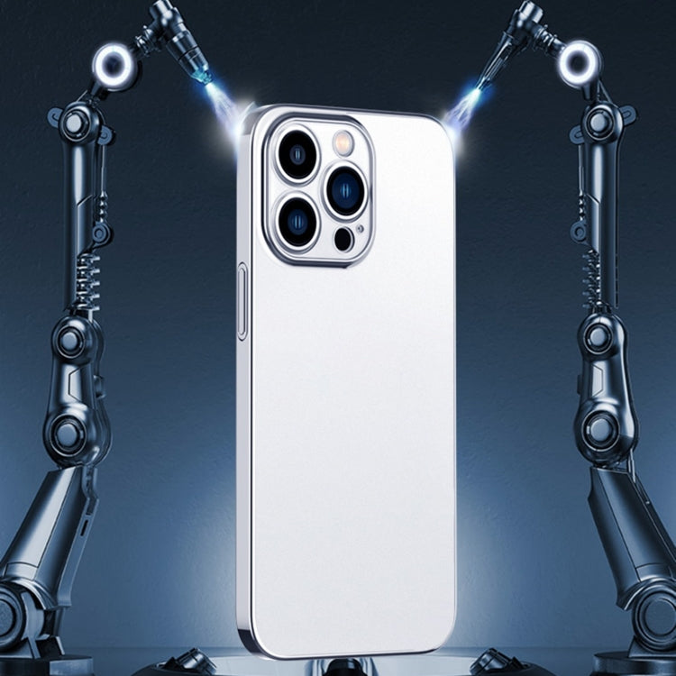 For iPhone 14 Plus Plating Frosted Shockproof Phone Case