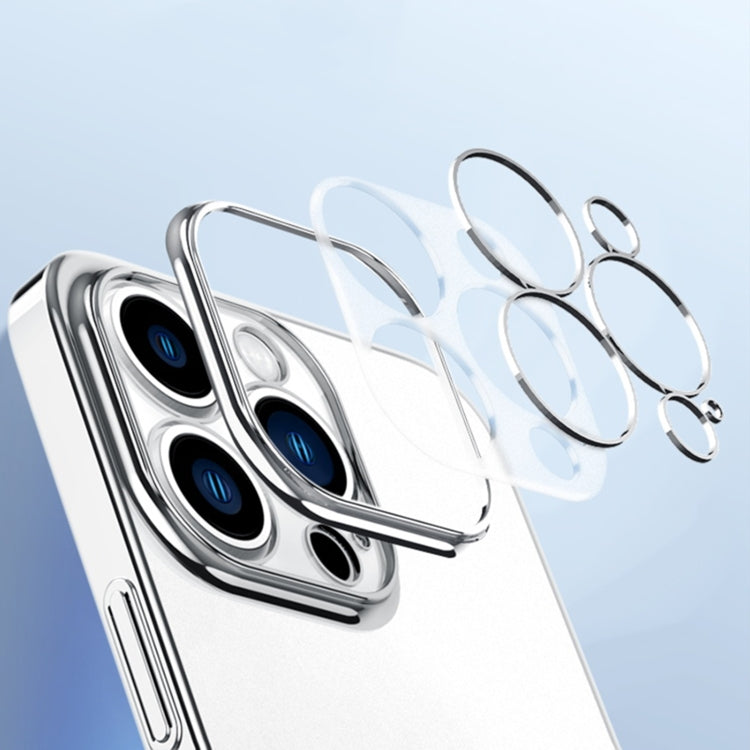 For iPhone 14 Plus Plating Frosted Shockproof Phone Case