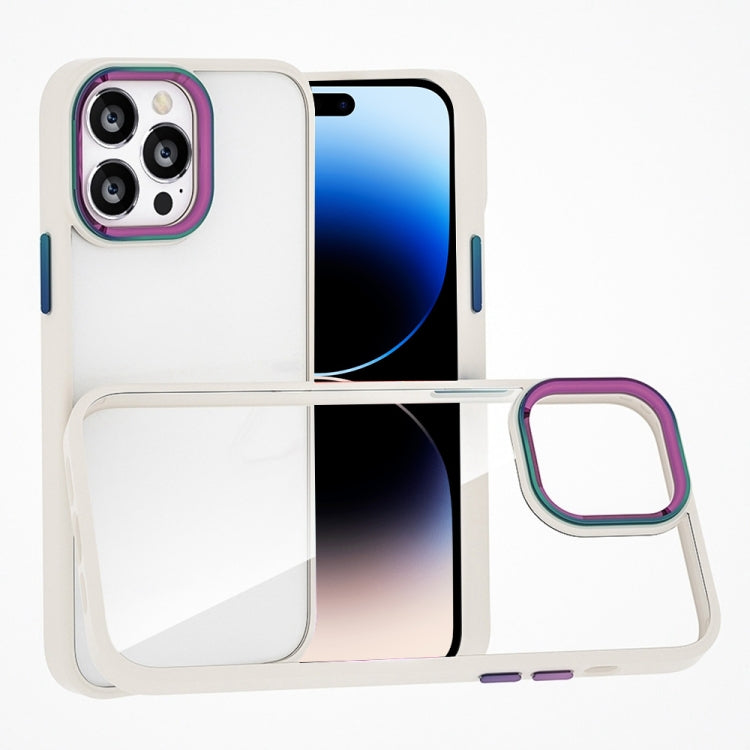 For iPhone 14 Pro Colorful Metal Lens Ring Phone Case