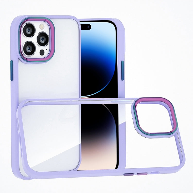 For iPhone 14 Pro Colorful Metal Lens Ring Phone Case