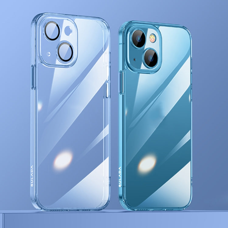 For iPhone 13 SULADA Crytal Steel Series Diamond Glass + TPU Phone Case
