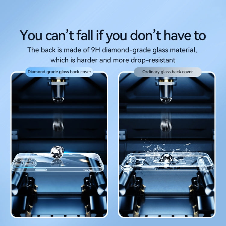 For iPhone 13 Pro SULADA Crytal Steel Series Diamond Glass + TPU Phone Case