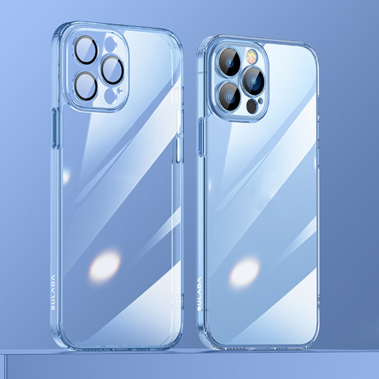 For iPhone 13 Pro Max SULADA Crytal Steel Series Diamond Glass + TPU Phone Case