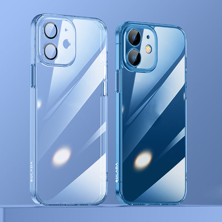 For iPhone 12 SULADA Crytal Steel Series Diamond Glass + TPU Phone Case