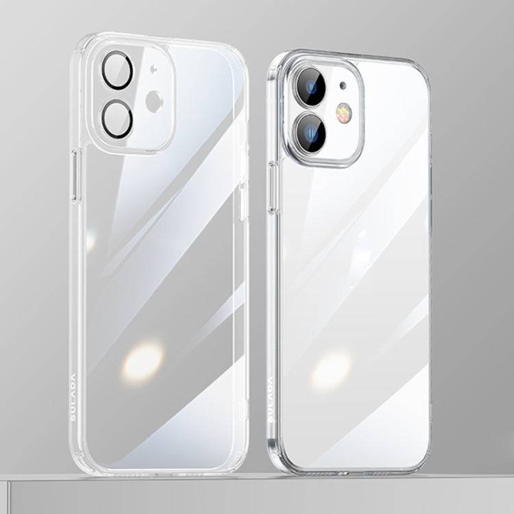 For iPhone 12 SULADA Crytal Steel Series Diamond Glass + TPU Phone Case