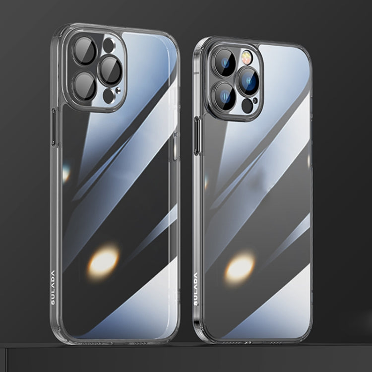 For iPhone 12 Pro Max SULADA Crytal Steel Series Diamond Glass + TPU Phone Case