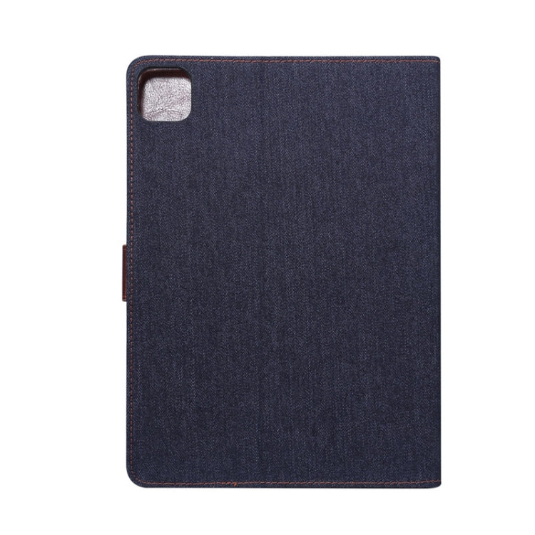 For iPad Pro 11 inch 2020 / 2021 PC + Left And Right Denim Leather Tablet Case Wallet Card Holder With Dormancy