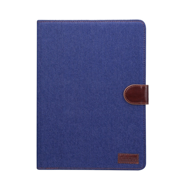 For iPad Pro 11 inch 2020 / 2021 PC + Left And Right Denim Leather Tablet Case Wallet Card Holder With Dormancy