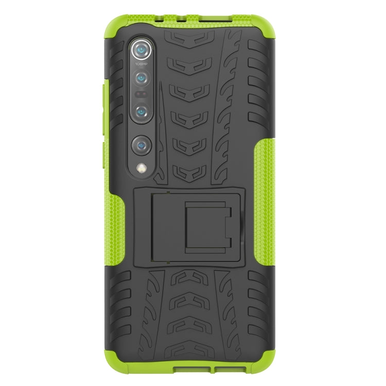 For Xiaomi Mi 10 Pro Tire Texture Shockproof TPU+PC Protective Case with Holder