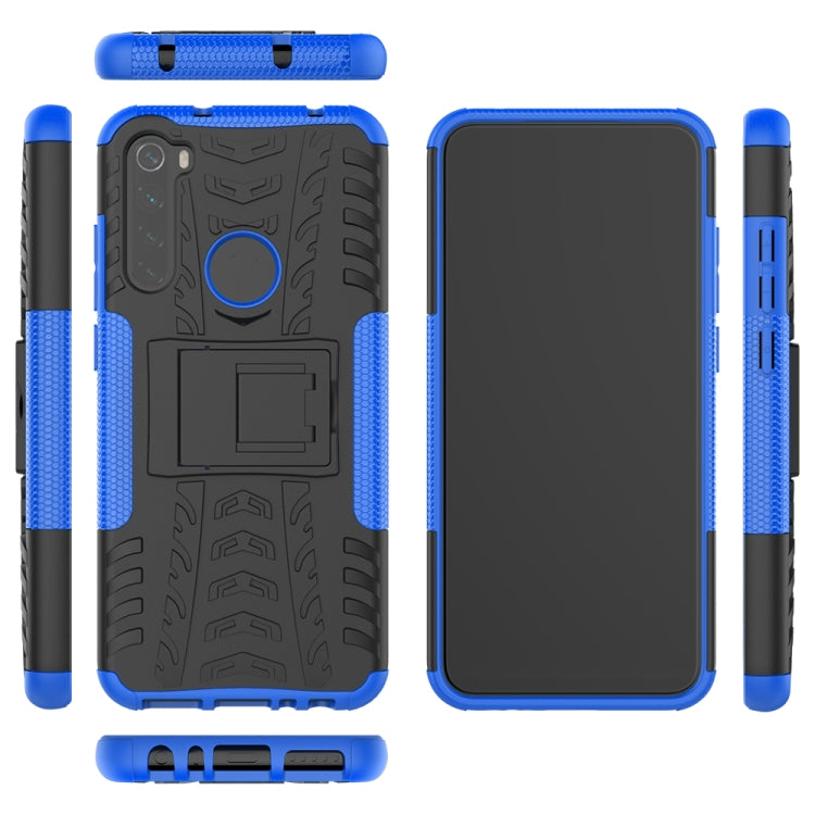 For Xiaomi Redmi Note 8T Tire Texture Shockproof TPU+PC Protective Case with Holder