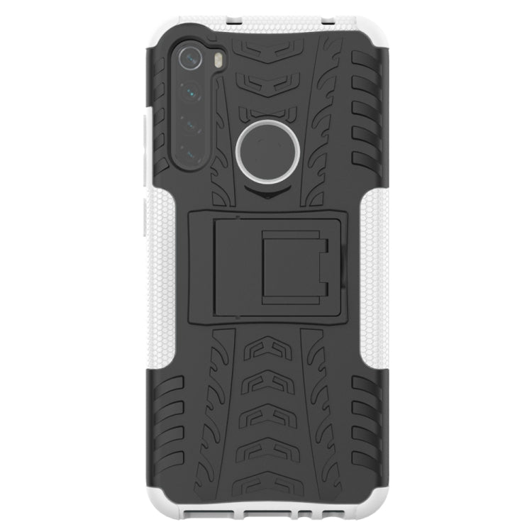 For Xiaomi Redmi Note 8T Tire Texture Shockproof TPU+PC Protective Case with Holder