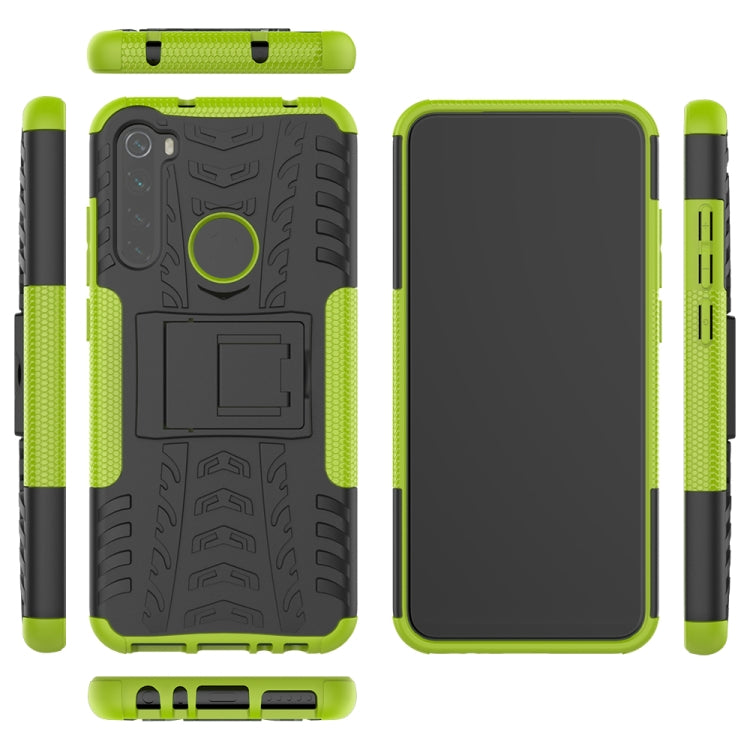 For Xiaomi Redmi Note 8T Tire Texture Shockproof TPU+PC Protective Case with Holder