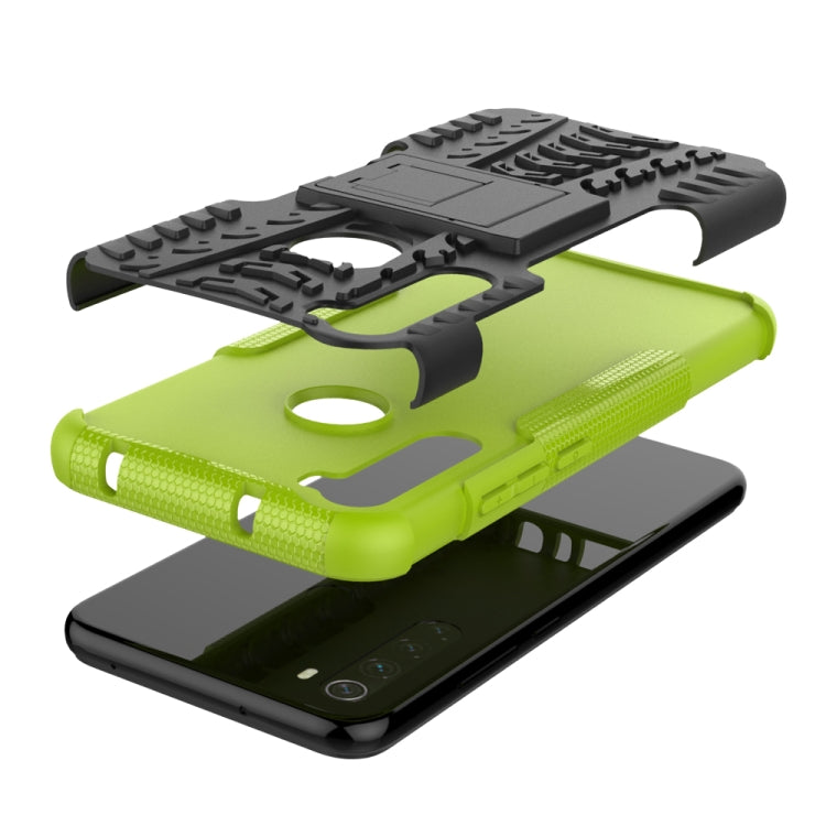 For Xiaomi Redmi Note 8T Tire Texture Shockproof TPU+PC Protective Case with Holder